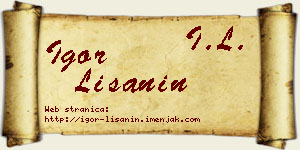 Igor Lišanin vizit kartica